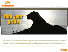 Tablet Screenshot of lionencounter.com